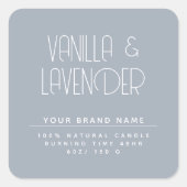 モダンなミニマリスト化粧品キャンドルパッケージング スクエアシール (正面)