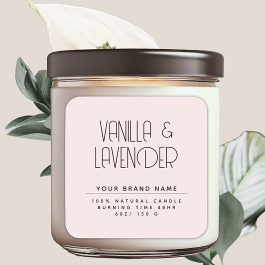 モダンなミニマリスト化粧品キャンドルパッケージング スクエアシール