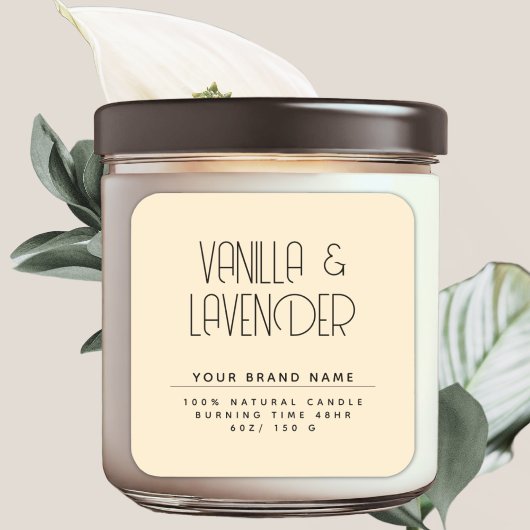 モダンなミニマリスト化粧品キャンドルパッケージング スクエアシール