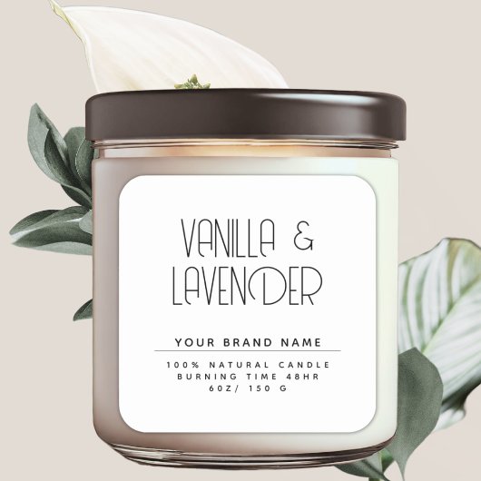 モダンなミニマリスト化粧品キャンドルパッケージング スクエアシール