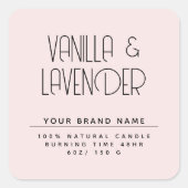 モダンなミニマリスト化粧品キャンドルパッケージング スクエアシール (正面)