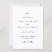 モダンなミニマリスト結婚式 セーブザデート (正面)