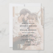 モダンなミニマリスト2枚の写真付き結婚式招待状 招待状 (正面)