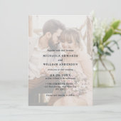 モダンなミニマリスト2枚の写真付き結婚式招待状 招待状 (スタンド正面)