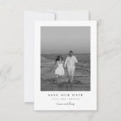 モダンなミニマリスト 結婚式の事前お知らせカード セーブザデート (正面)