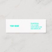 モダンなミニマリズムカバー スキニー名刺 (裏面)