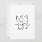 モダンなミニマルなウェディング セーブザデート (裏面)