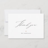 モダンなミニマルなエレガントなスクリプトの感謝 サンキューカード (正面)