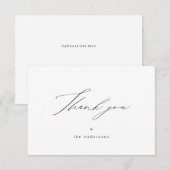 モダンなミニマルなエレガントなスクリプトの感謝 サンキューカード (正面/裏面)