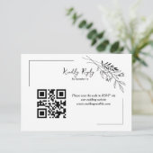 モダンなミニマルウェディング　ご返信お願いします 出欠カード (スタンド正面)