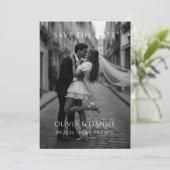 モダンなミニマルウエディングの「Save the Date」 セーブザデート (スタンド正面)