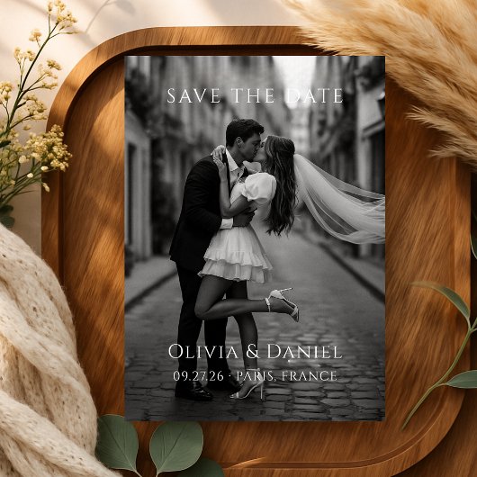 モダンなミニマルウエディングの「Save the Date」 セーブザデート