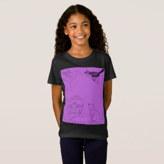 モダンなミニマルシンプルフェイスドローイング Tシャツ