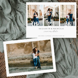 モダンなミニマルタイポグラフィー | 4枚の写真で作成するSave the Date セーブザデート