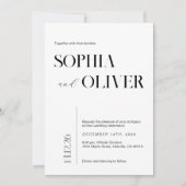 モダンなミニマルタイポグラフィ 招待状 (正面)