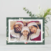 モダンなミニマルデザインのクリスマス写真年賀状 シーズンカード (スタンド正面)