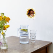 モダンなミニマルハート写真カスタム 箔ポスター (レイダウン (キッチン))