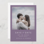 モダンなミニマルフォトウェディング・セーブ・ザ・デート セーブザデート (正面/裏面)