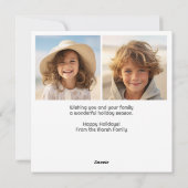 モダンなミニマルホワイトボーダー 3枚の写真付き シーズンカード (裏面)