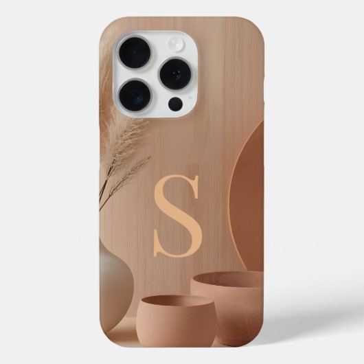 モダンなミニマルモノグラムのS スマートフォンケース Case-Mate iPhoneケース (裏面)