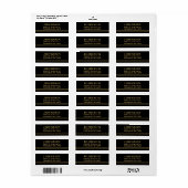 モダンなミニマルリターンアドレス ラベル (フルシート)
