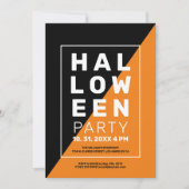 モダンなミニマル幾何学的なハロウィン招待状 招待状 (正面)