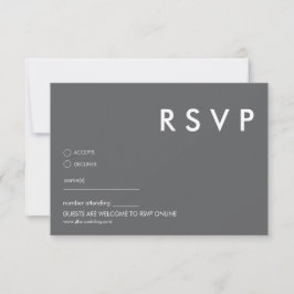 モダンなミニマル ウェディング RSVP カード