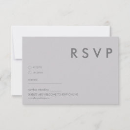 モダンなミニマル ウェディング RSVP カード