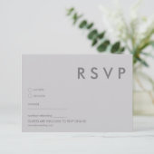 モダンなミニマル ウェディング RSVP カード (スタンド正面)