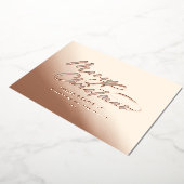 モダンなミニマル タイポグラフィのエレガントなスクリプト法人 箔シーズンカード (回転した状態)