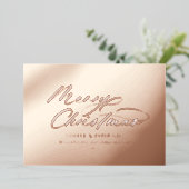 モダンなミニマル タイポグラフィのエレガントなスクリプト法人 箔シーズンカード (立ち正面)