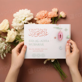 モダンなムスリムの祝賀カード | 2025年イード・アル・アドハー シーズンカード