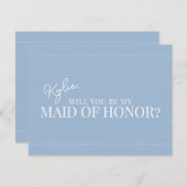 モダンなメイド・オブ・オナー提案カード 招待状 (正面/裏面)