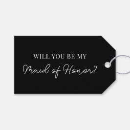 モダンなメイド・オブ・オナー提案タグ ギフトタグ