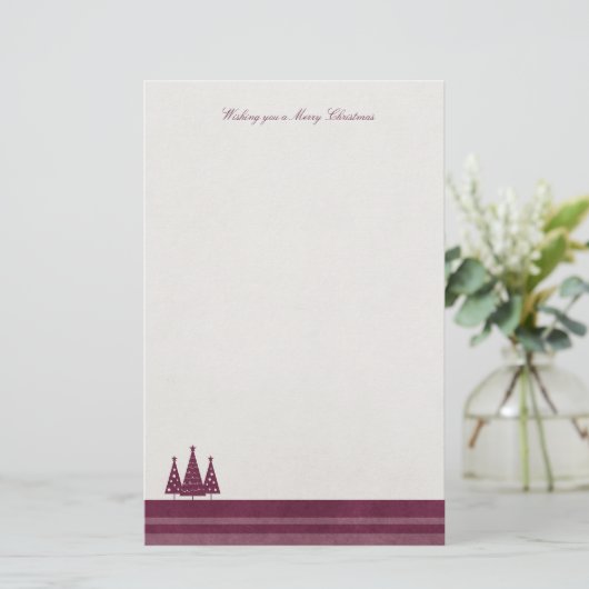 モダンなメリークリスマスの自然な調子の文房具 便箋 (スタンド正面)