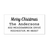モダンなメリークリスマス差出人住所印 セルフインキングスタンプ (デザイン)