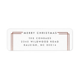 モダンなメリークリスマス差出人住所 ラベル