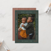 モダンなメリークリスマス 写真カード 1枚の写真 カード (正面/裏面インサイチュ)
