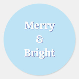 モダンなメリー&ブライト アイスブルーのクリスマス ラウンドシール