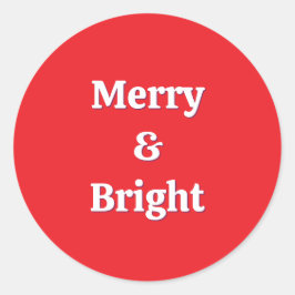 モダンなメリー&ブライト ピンクのクリスマス ラウンドシール