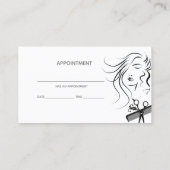 モダンなメーキャップアーティストのスタイリストのアポイントメント 名刺 (裏面)