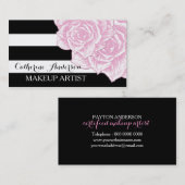 モダンなメーキャップアーティストの名刺のテンプレート 名刺 (正面/裏面)