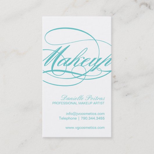 モダンなメーキャップアーティストの名刺 名刺 (正面)