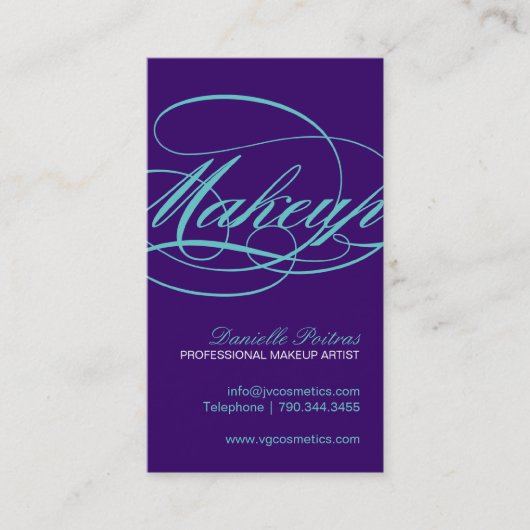 モダンなメーキャップアーティストの名刺 名刺 (正面)