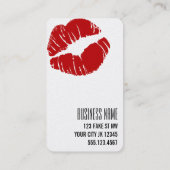 モダンなメーキャップアーティストの唇のキスのシンプルのプロフェッショナル 名刺 (裏面)