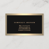 モダンなメーキャップアーティスト及び美容師のサロン 名刺 (裏面)