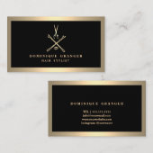 モダンなメーキャップアーティスト及び美容師のサロン 名刺 (正面/裏面)