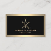 モダンなメーキャップアーティスト及び美容師のサロン 名刺 (正面)