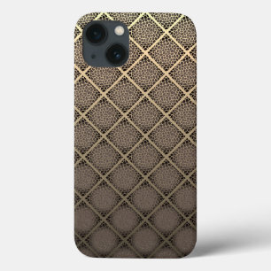 モダンなモザイクダイヤモンドのアニマルプリント iPhone 13ケース