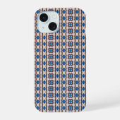 モダンなモザイク幾何学抽象パターン 1298 iPhone 15ケース (裏面)
